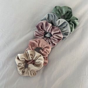 5 Velvet Scrunchies